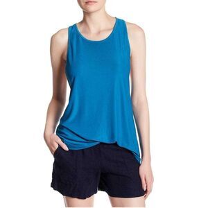 Free People Movement M Serena Racerback Blue Tank Top